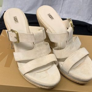 UGG Cream Colored Heels Size 9.5M